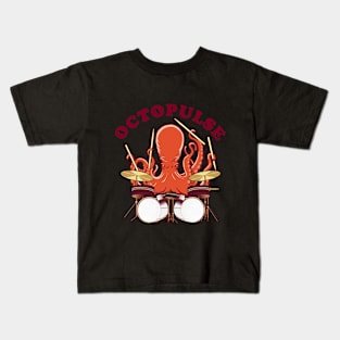 Octopus Drummer OctoPULSE Kids T-Shirt